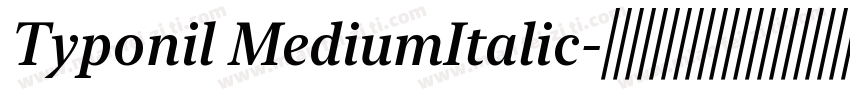 Typonil MediumItalic字体转换